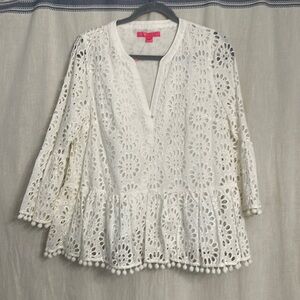 Lilly Pulitzer White Eyelet Top